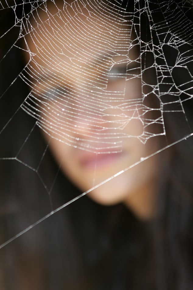 Spiderweb girl background